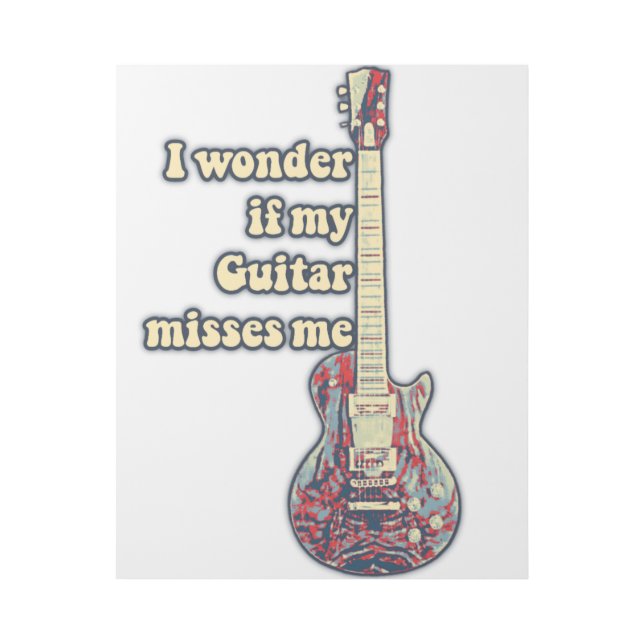 positive guitar sayings for guitarists gallery wrap (Front)