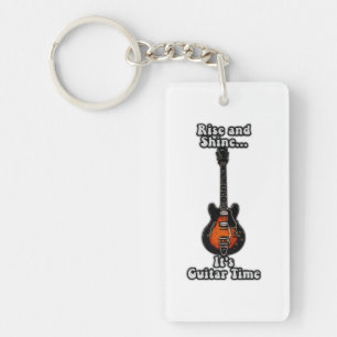 positive guitar words for guitar players keychain