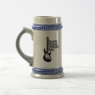 positive guitar words for guitarists beer stein