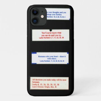 Positive Inspirational Fortune Cookie Sayings Iphone 11 Case by camcguire at Zazzle