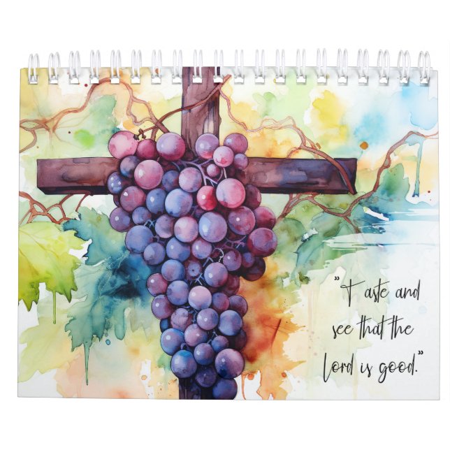 Positive inspirational motivation bible scriptures calendar (Back)