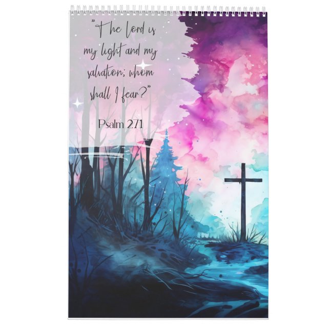 Positive inspirational motivation bible scriptures calendar (Back)