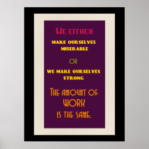 Positive Inspirational Quote about Life Poster