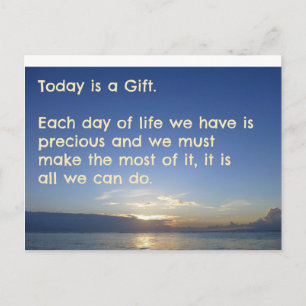 Positive Inspirational Quote Postcard - Today