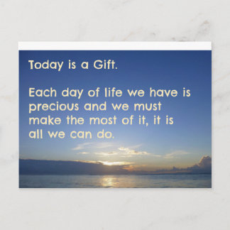 Positive Inspirational Quote Postcard - Today