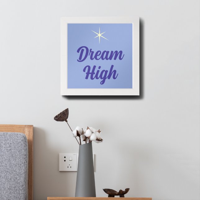 Positive Inspirational Quote Preppy Teen Room  Framed Art (Bedside)