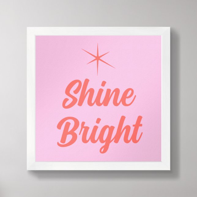 Positive Inspirational Quote Preppy Teen Room  Framed Art (Framed Front)