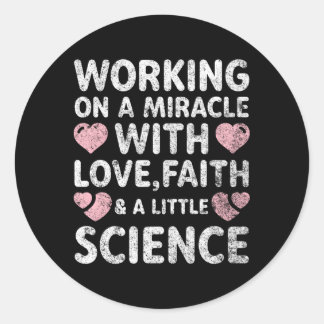 Positive Ivf Support Transfer Day Ivf Gif Classic Round Sticker