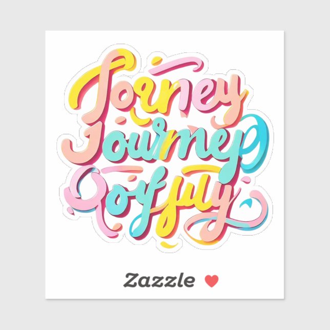 "Positive Journey Print" Sticker (Sheet)