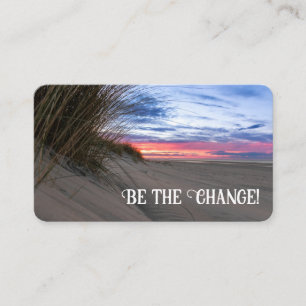 Positive life attitude with motivational quote business card