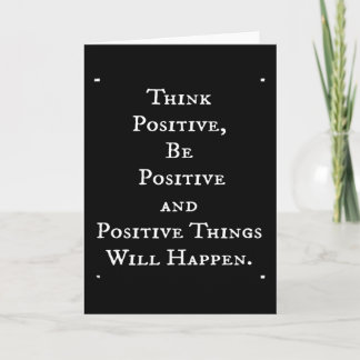 POSITIVE LIFE MOTIVATIONAL QUOTES THINK ACT MOTTO CARD