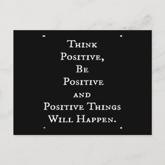 POSITIVE LIFE MOTIVATIONAL QUOTES THINK ACT MOTTO POSTCARD