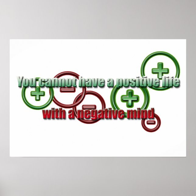 Positive Life Negative Mind Poster (Front)