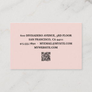 Positive Love Yourself Today Pastel Pink Quote  Business Card
