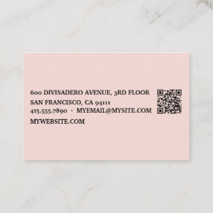 Positive Love Yourself Today Pastel Pink Quote  Business Card