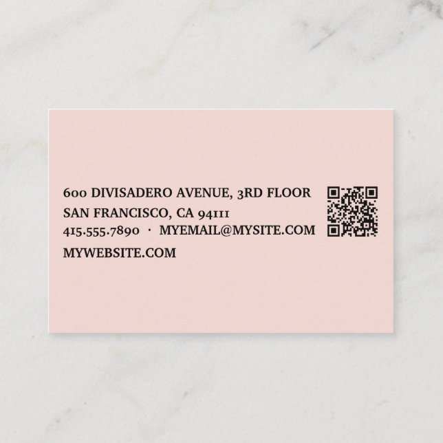  Positive Love Yourself Today Pastel Pink Quote  Business Card (Back)