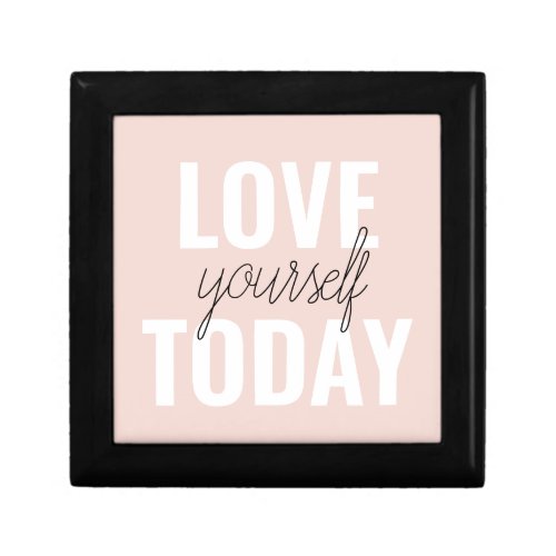  Positive Love Yourself Today Pastel Pink Quote  Gift Box