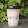 Positive Love Yourself Today Pastel Pink Quote  Paper Cups