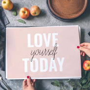 Positive Love Yourself Today Pastel Pink Quote  Placemat at Zazzle