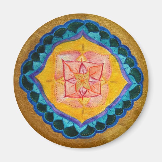 Positive Mandala Standard, 5.7 Cm Round Magnet (Front)