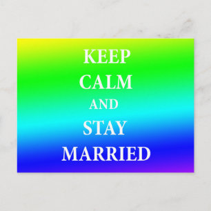 Positive marriage postcard