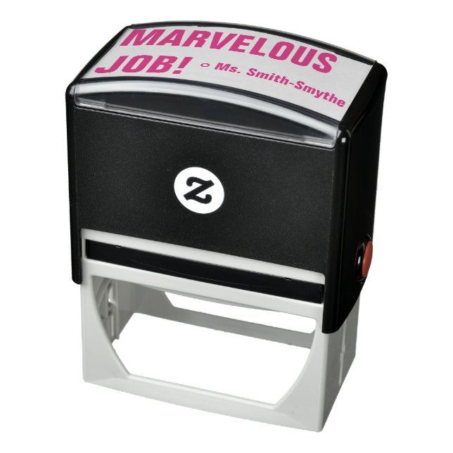 Positive "MARVELOUS JOB!" + Custom Tutor Name Self-inking Stamp (Product)