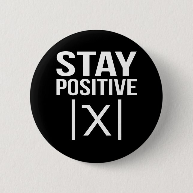 Positive Math Teacher Mathematics Maths Student Button (Front)