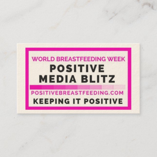 Positive Media Blitz Business Card (Front)