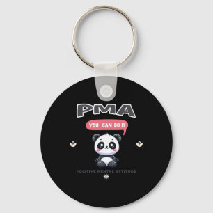Positive Mental Attitude Panda Sticker Keychain