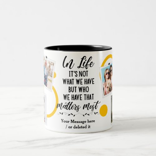 Positive Message For Best Friends 6 Photos Two_Tone Coffee Mug