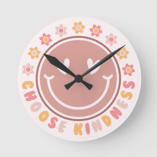 Positive Message Round Clock