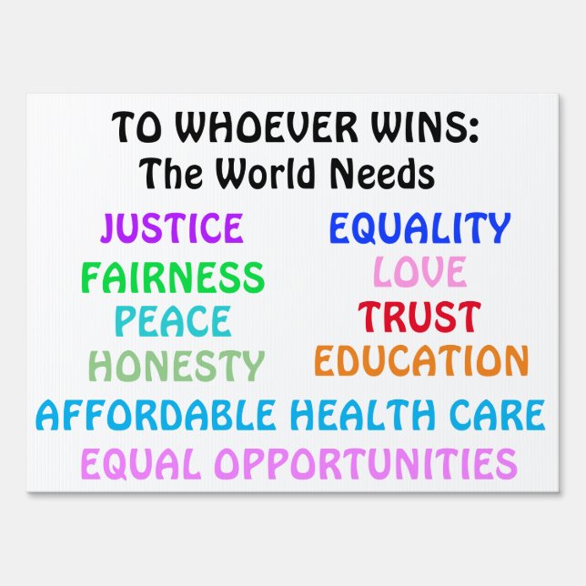 Positive Message Sign (Front)