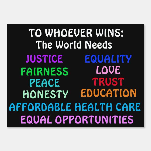 Positive Message Sign (Front)