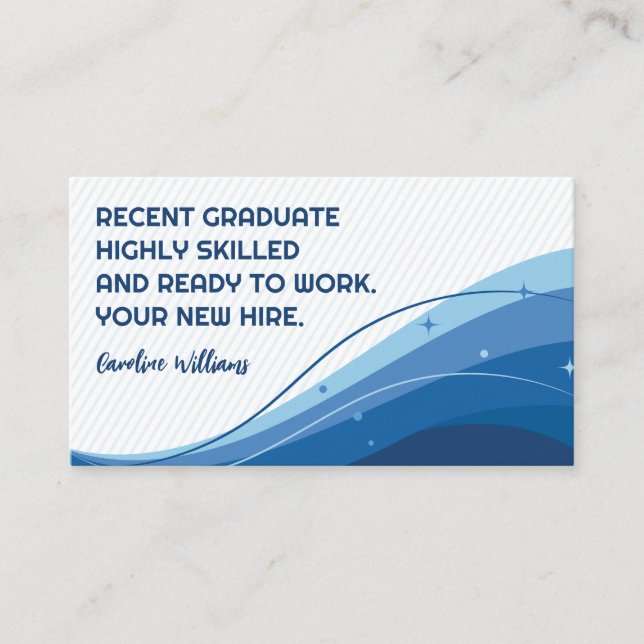 Positive Message | Text Design Business Card (Front)