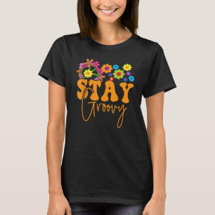 Positive Mind Happy Life Retro Sunflower Hippie St T-Shirt