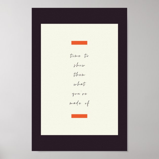 Positive Mindset Inspirational/Motivational Quote Poster (Front)