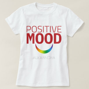 Positive Mood Eyes Smile Red Rainbow LGBT GAY Name T-Shirt