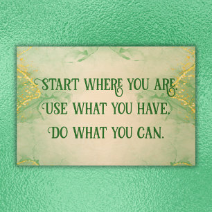 Positive Motivation Start Where you are   Wood Wall Art