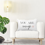 Positive Motivation You Are Enough Quote Lumbar Pillow<br><div class="desc">Looking for a daily reminder that you are enough? Look no further! Introducing our "You Are Enough" quote products, designed to provide positive motivation and uplift your spirits whenever you need it. With these inspiring products, you can carry the empowering message of self-acceptance and self-love with you wherever you go....</div>