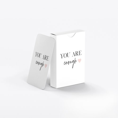 Positive Motivation You Are Enough Quote Playing Cards
