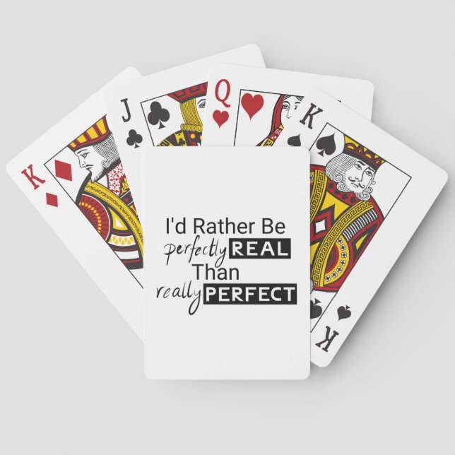 Positive Motivational Quote text Poker Cards (Back)