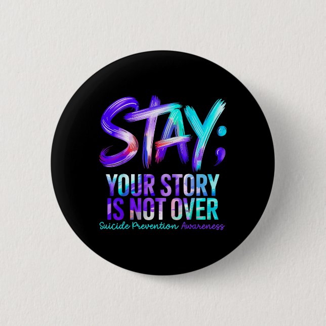 Positive Motivational Support Prevention Awareness Button (Front)