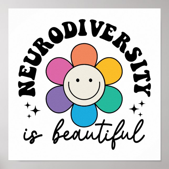 Positive Neurodiversity Acceptance Quote Poster (Front)