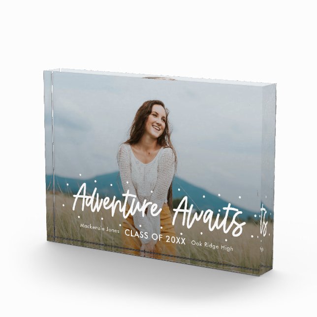 Positive Outlook Editable Color Graduation Acrylic Award (Right)