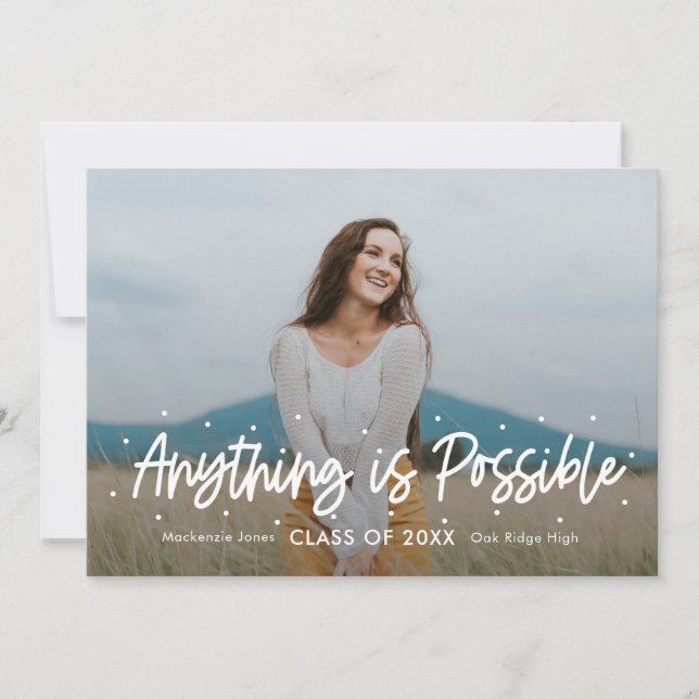 Positive Outlook Editable Color Graduation Invitat Invitation (Front)