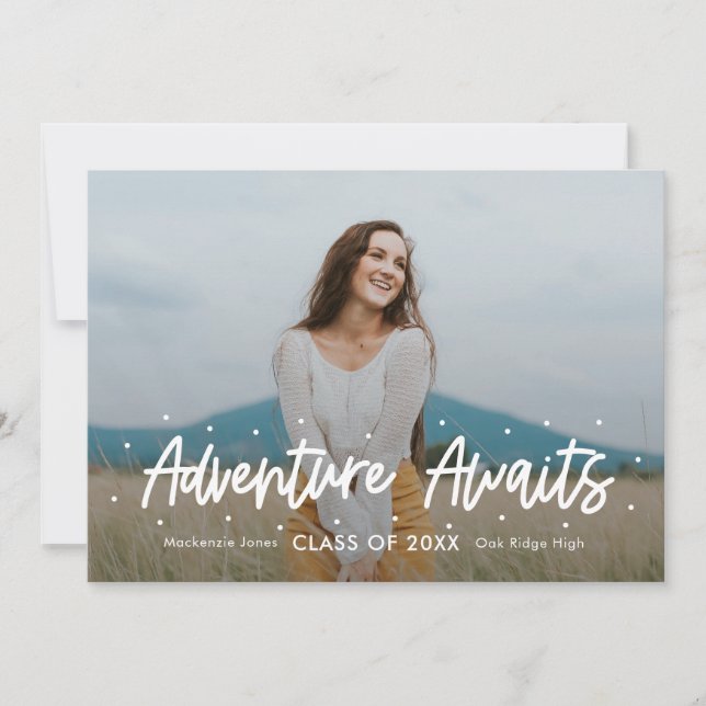 Positive Outlook Editable Color Graduation Invitation (Front)