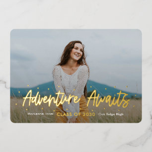 Positive Outlook Foil Graduation Invitation