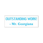 [ Thumbnail: Positive "Outstanding Work!" Tutor Rubber Stamp ]