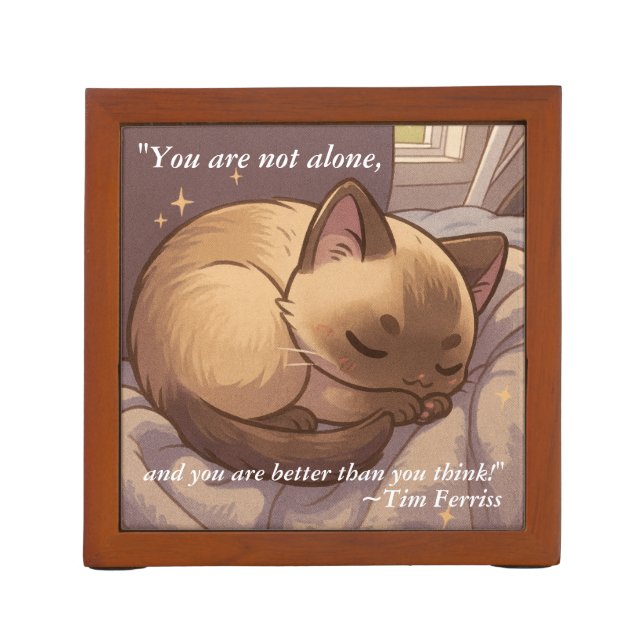 Positive & Peaceful Kitty Pen Organizer (Back)