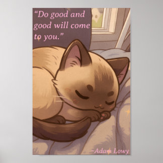 Positive & Peaceful Kitty Poster